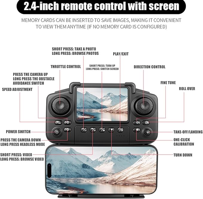 Drones for kids 8-12 with camera – Drone with camera for kids & Beginners, Mini kids drone with Fancy LED Lights, 2.4" Built-In FPV Screen, Dual Batteries, Indoor & Outdoor Toy Gift