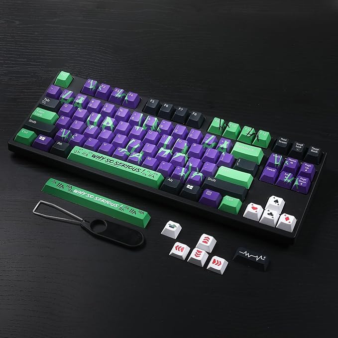 Joker Graffiti Custom Keycap Set | Cherry Profile | PBT Dye-Sub | 135 Keys | Mechanical Gaming Keyboards | PC Accessories