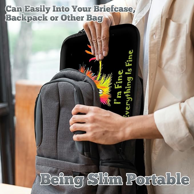 Universal Laptop Sleeve Tablet Case 12 inch, Colorful Little Monsters Slim Carrying Case Handbag Travel Laptop Bag for Surface Pro 9 8 7/Laptop Go 2 3, MacBook Air 11/12