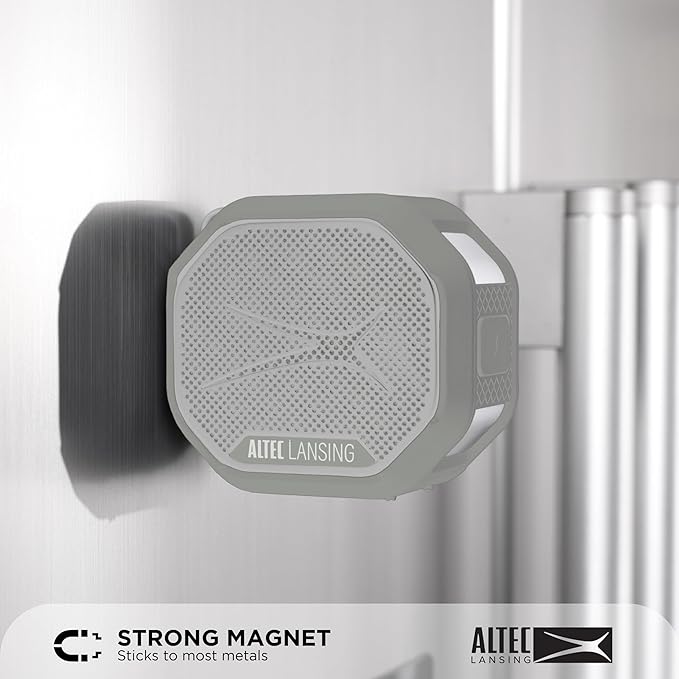 Altec Lansing HYDRATREK Magnetic Bluetooth Speaker, Waterproof IP67, Portable Speaker, True Wireless Pairing, USB-C Quick Charge, 3.7V 400mAh Battery, Voice Assistant, Perfect for Any Adventure