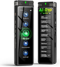 136GB AI Voice Recorder, TIMMKOO Digital Voice Recorder with Playback, Offline Transcribe and Online Summarize/Mindmap/Translation Base on AI Technology, Voice Activated Audio Recorder (Black)