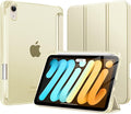 MoKo for iPad mini 7 A17 Pro Case 2024, iPad mini 6th Generation Case 8.3 Inch 2021 with Pencil Holder, Slim Light Trifold Smart Protective Cover with Hard PC Translucent Back Shell, Starlight