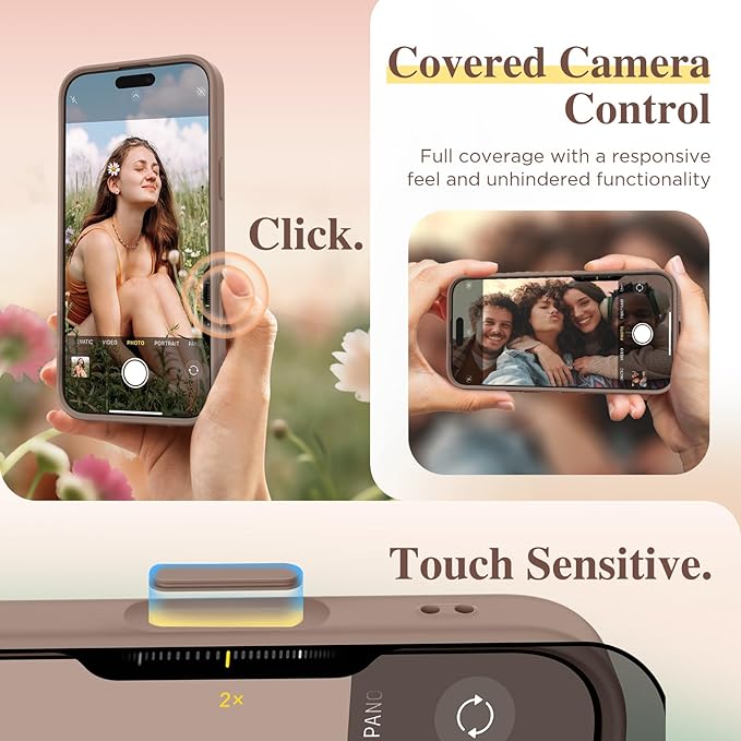 GVIEWIN for iPhone 16 Pro Max Case Compatible with MagSafe, [Military Grade Protection] [Screen Protector] Full Camera Protection Floral Translucent Women Magnetic Phone Case, Leopard/Brown