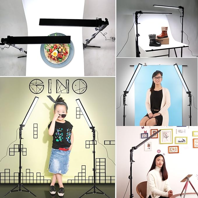 180 LED Light Photography Studio LED Lighting Kit Handheld Wand Stick Adjustable Light with Stand Tripod and Bag for Photographic Video Fill Light, Live Streaming, Portrait, Product, Tattoo