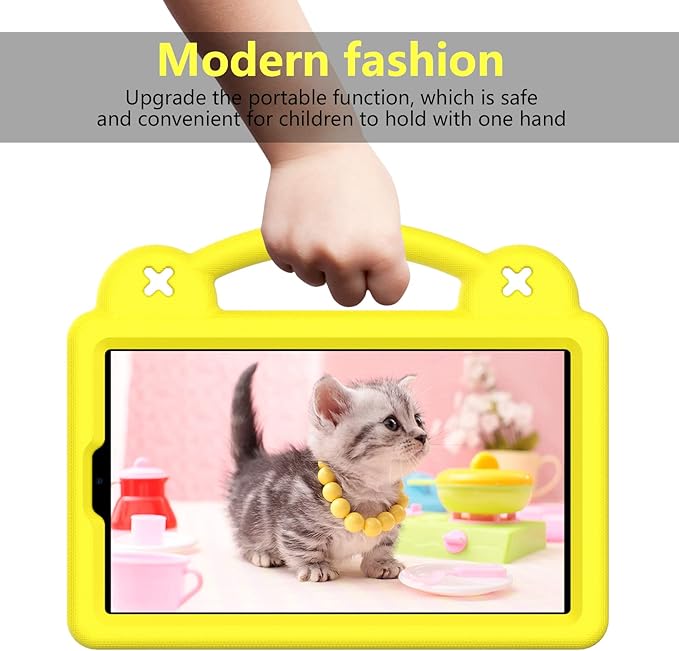 AKABEILA Compatible with Lenovo Tab M10(3rd Gen) 10.1(2022)/Huawei MatePad T 10s 10.1/MatePad T 10 9.7/MatePad SE 10.1(2022)/Honor Pad X8/Pad X8 Lite Tablet Case, Kids Case with Strap - Yellow