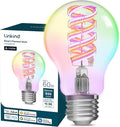 Linkind Matter Smart Light Bulbs, Works with Alexa/Apple Home/Google Home, A19 Smart Edison Bulb with Music Sync & Light Show, Tunable White(1800K-6500K), E26 LED 60W Eqv 850LM, 1Pack