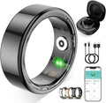 Smart Ring for Women Men,No Subscription Fee,Fitness Tracker Ring with Heart Rate, Sleep Monitoring, Blood Oxygen, Step Counting for iOS and Android, Waterproof(Black, 8)