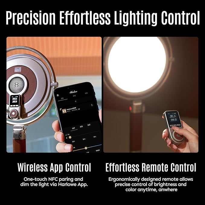 Harlowe Sol 40 Spectra LED Light Panel, 40W RGBCW 36,000-Color 2700K-6500K Professional Key Light with Litedock for Streaming, Video Recording, Zoom Meeting, Wireless Remote and App Control