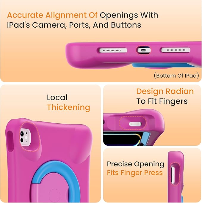 EVA Kid-Proof Case for iPad Pro 11 inch M4 2024 (A2836/A2837),Shockproof Heavy Duty Cover with Stand,Design for Kids Children