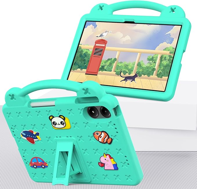 AKABEILA Compatible with Apple iPad Pro 12.9(2018/2020/2021/2022)/Air 13(2026) M4(2025) M3(2024)/Pro 13(2025) M5(2024) Tablet Case, Cases with Shoulder Strap & Stand Handle & Pen Tray Mint Green