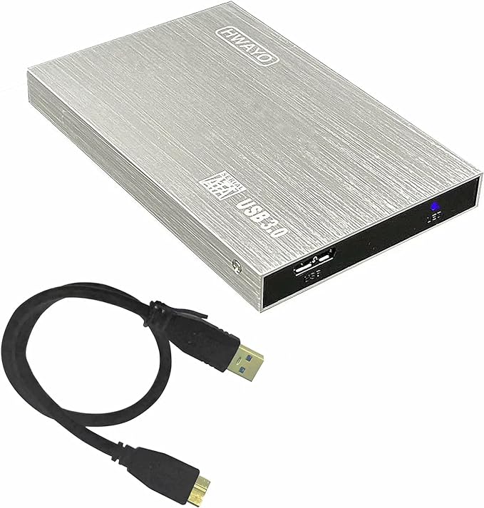 HWAYO 2.5'' HDD 250GB Ultra Slim Portable External Hard Drive USB3.0 Storage for Xbox One Console, PC, Laptop, MacBook (Silver)