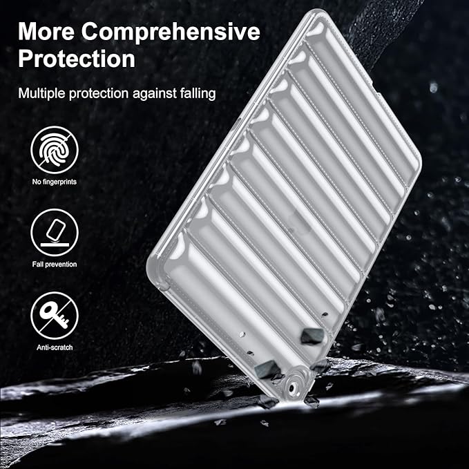 Case for iPad 9th/8th/7th Generation 10.2 inch 2021/2020/2019 Clear Shockproof Soft TPU Back Cover Silicone Bumper Anti-Yellowing Slim Lightweight Protective Shell for iPad 10.2 inch, Clear