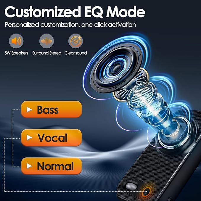 USB-A/USB-C Computer Speakers for PC Desktop, Wired Portable Mini Sound-bar for Monitor with Stereo Sound & Enhanced Bass, Laptop Speakers for Desktop, PC, Smartphones,Tablets with RGB Lights