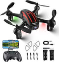 Drones for Kids 8-12, Drone with Camera 1080P for Kids Adults, FPV Drone with 2 Batteries, Mini Drone Gesture Photo, Wifi RC Quadcopter, 3 Speed Mode, 3D Flips, Altitude Hold, Kids Drones for Boys