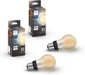 Philips Hue Smart 40W A19 Filament LED Bulb - White Ambiance Warm-to-Cool White Light - 2 Pack - 550LM - E26 - Indoor - Control with Hue App - Works with Alexa, Google Assistant and Apple Homekit