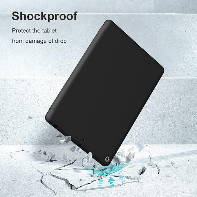 Case for iPad Air 3 / Pro 10.5 Inch, Lightweight Slim Soft TPU Trifold Stand Smart Cover, Auto Sleep/Wake Case with Pencil Holder for iPad Air 3rd Generation/Pro 10.5 - Black