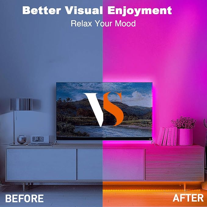 phopollo Bluetooth Led Strip Lights 100ft (2 Rolls of 50ft), RGB Color Changing LED Lights for Bedroom, Kitchen Decoration, App Control and Music Sync