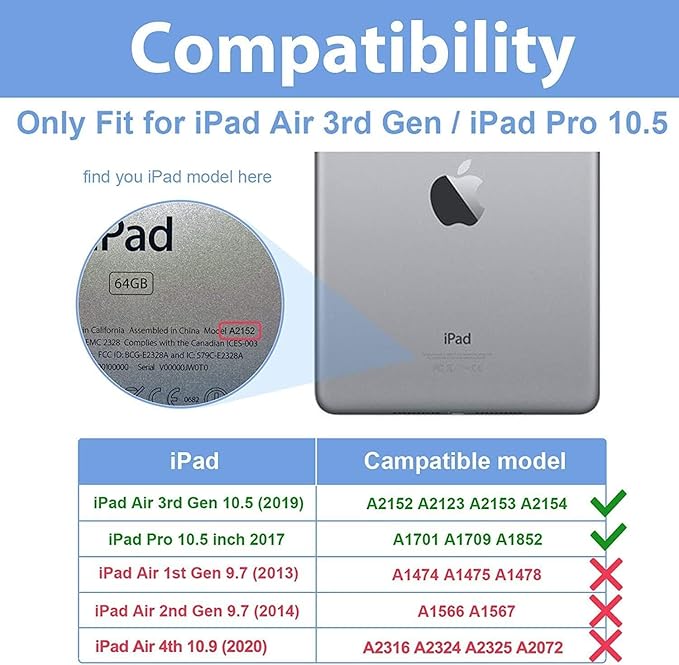 Kids Case for iPad Pro 10.5" 2017 & iPad Air 3rd Gen 10.5 inch 2019, with Rotating Handle/Stand Soft Shockproof EVA Drop Proof Lightweight Kids Girl Boy Kickstand Protective Cover,Black