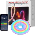SwitchBot RGBIC Neon Rope Light, 5M Matter-Certified Neon Strip Lights Works with Apple Home, Alexa and Google Home, 16 Million Colors, Music Sync, Scene Modes, LED Neon Lights for Bedroom, Wall Decor