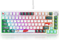 Fogruaden Wired 75% Percent Hot Swappable Mechanical Keyboard, Red Switch, TKL Mechanical Keyboard, Gasket Mount, RGB Backlit Compact Gaming Keyboard with Volume Knob(Forest)