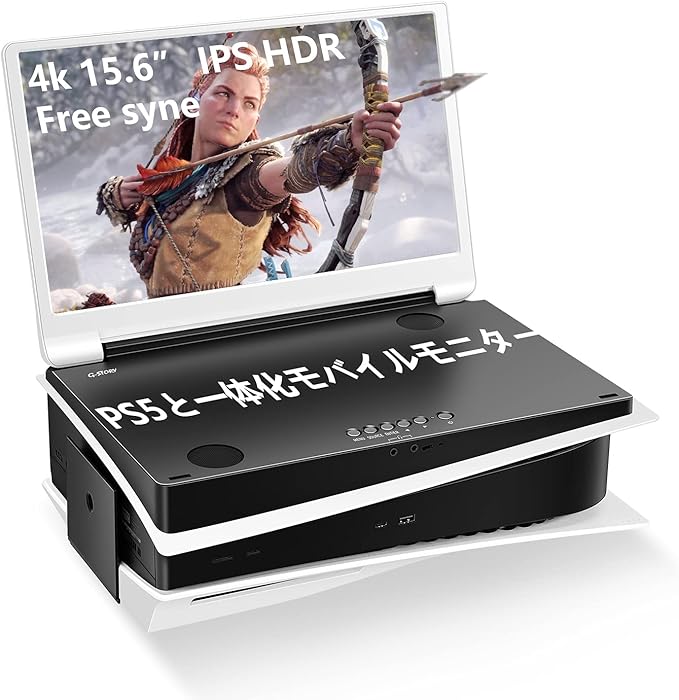 G-STORY 15.6" Inch IPS 4k 60Hz Portable Monitor Gaming Display Integrated with P5(not Included) 3840×2160 with 2 HDMI Ports,FreeSync,Built-in 2 of Multimedia Stereo Speaker,UL
