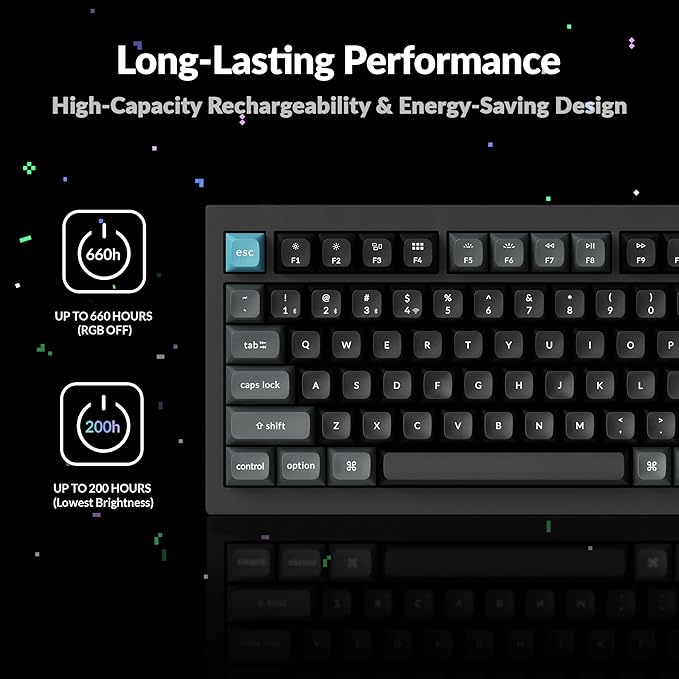 Keychron Q1 Ultra 8K 75% Wireless Mechanical Keyboard, Aluminum Hot-Swappable RGB, Red Switch, 82 Keys, 600h Battery Life, 2.4GHz/Bluetooth/Wired, ZMK Programmable, Mac Windows Linux – Black