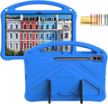 Kids Case for Samsung Galaxy Tab S10 Ultra/S9 S8 Ultra 14.6-inch Tablet, Techcircle Light Weight Shock Proof EVA Foam Handle Rugged Stand Protective Cover, Blue