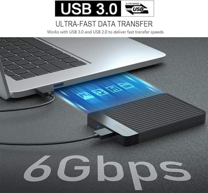 1TB Ultra Slim Portable External Hard Disk Drive 2.5'' USB 3.0 HDD Storage for Mac, PC, Laptop, PS4, Xbox one