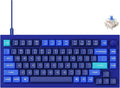 Keychron Q1 RGB Wired Custom Mechanical Keyboard Knob Version, 75% Layout QMK/VIA Programmable with Hot-swappable Gateron G Pro Blue Switch Double Gasket Compatible with Mac Windows Linux (Blue)