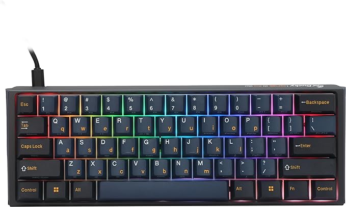 Ducky One 3 Mini Pro Nazca 8K 60% Hotswap RGB Triple Shot PBT Mechanical Keyboard - Cherry MX2A Blue