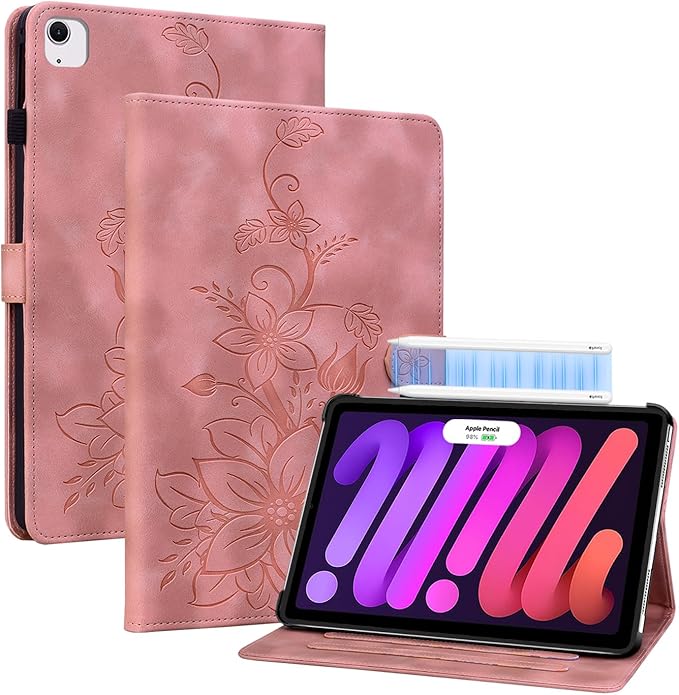 Case for iPad Air 11-inch M4 (2026)/M3 (2025)/M2 (2024), iPad Air 5th (2022)/4th Generation (2020) 10.9 Inch, Auto Wake/Sleep Supports Pencil Pro and Pencil(USB-C) Magnetic Cover, Pink