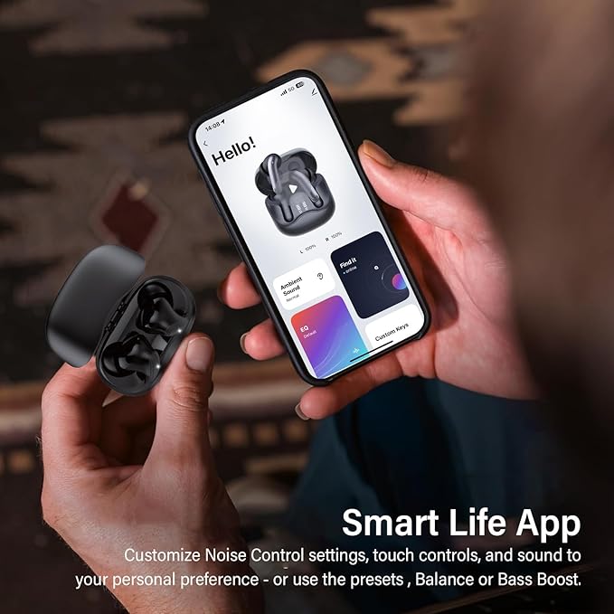 Hybrid Active Noise Canceling Wireless Earbuds, 6 Mics ENC Clear Call Ear Buds, Hi-Res Audio Deep Bass Bluetooth 5.4 Headphones, 48H Playtime, IP7, 8 EQ Modes, Wireless Charging, Multipoint Connection