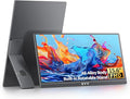 KYY Portable Monitor for Laptop,15.6'' Computer Screen Extender 1080P USB-C HDMI Laptop Display Built-in Stand & Dual Speakers, External HDR Display, Travel Monitor for PC MAC Phone Xbox PS4/5 Switch