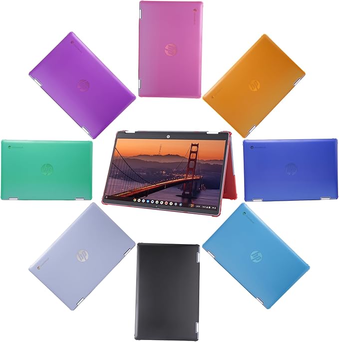 mCover Hard Case ONLY Compatible for 2024~2025 14" HP Chromebook x360 14B-CD0000 Series Laptop Computers (NOT Fitting Any Other HP Chromebook & Windows Notebook PC)- Black