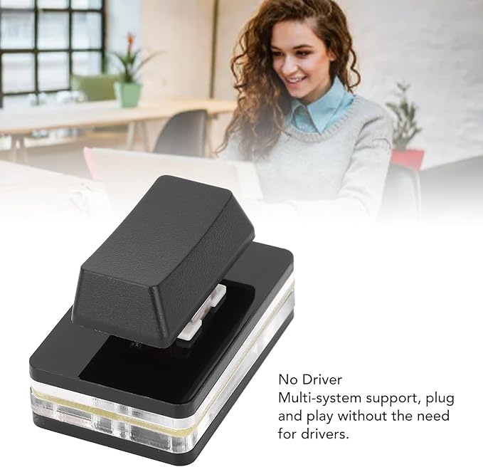 Zyyini USB Single But ton Keyboard, User Defined USB Buttons Single Keyboard, RGB Mechanical Red Switch keapd,Customize Programmable Macro Keyboard OSU Keypad One Key Control for PC