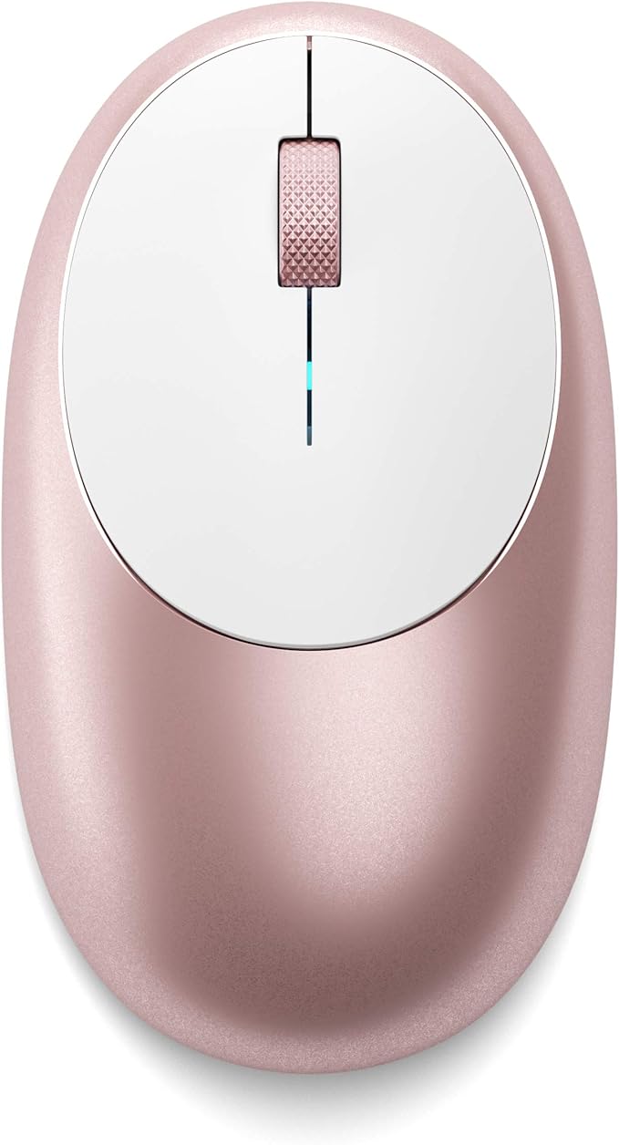 Satechi M1 Wireless Bluetooth Mouse, USB-C Rechargeable, Compact & Portable, for MacBook Air/Pro/Neo, iPad Air/Pro, iPad mini, Mac mini, iMac & Windows - Rose Gold