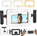 Smartphone Video Rig with LED Light, Ring Light for Phone, Video Recording with Remote, Adjustable 2900K-7000K&CRI 95+, Handheld Makeup Light for YouTube TikTok Live Streaming Makeup Vlogging