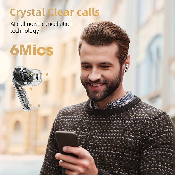 QCY MeloBuds Pro Aadptive Hybrid Active Noise Cancelling Wireless Earbuds, Reduce Noise by Up to 99%, Bluetooth 5.3 Wireless LDAC Hi-Res Audio, 34H Playtime, Comfortable Fit, Custom EQ via App