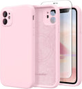 Magnetic for iPhone 11 Phone Case Silicone, Compatible with MagSafe, [Full Camera Protection][Screen Protector] Slim Shockproof Protective Case for iPhone 11 6.1", Chalk Pink