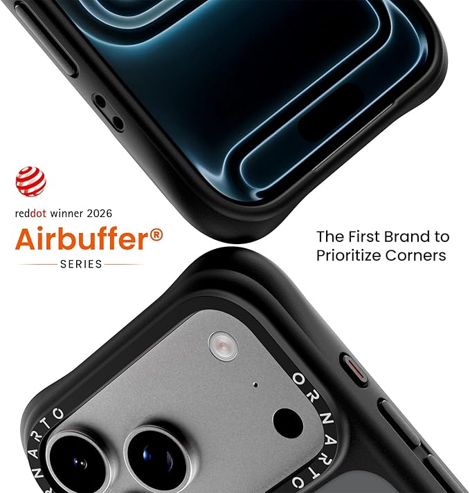 ORNARTO Magnetic for iPhone 17 Pro Max Case, 20FT Military-Grade Drop Protection, Compatible with MagSafe, Slim Shockproof Translucent Matte Phone Case for iPhone 17 Pro Max 6.9", Black