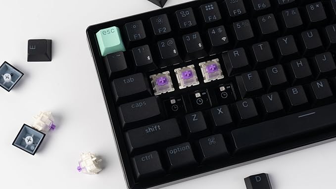 Keychron K4 HE QMK Wireless Gaming Custom Mechanical Keyboard, 2.4 GHz/Bluetooth/Wired 96% Layout Hot-Swappable Programmable RGB Backlit Gateron Magnetic Switches for Mac Windows Black