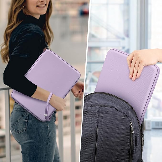 FINPAC Hard Laptop Sleeve Case for MacBook Neo A18 Pro, 13 inch MacBook Air 2026 M5/M4/M3/M2/M1, 14 inch MacBook Pro 2026 M5/M4/M3/M2 Pro/Max, Waterproof Case for Dell, Surface Laptop, HP, Acer, Lilac