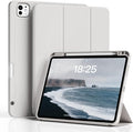 Case for iPad Pro 12.9-inch 2022/2021(6th/5th Gen), iPad Air 13 Inch (M4/M3/M2,2026/2025/2024) with Pencil Holder, 2nd Gen Pencil Charging, Auto Sleep/Wake, Flexible TPU Protective Cover (Gray)