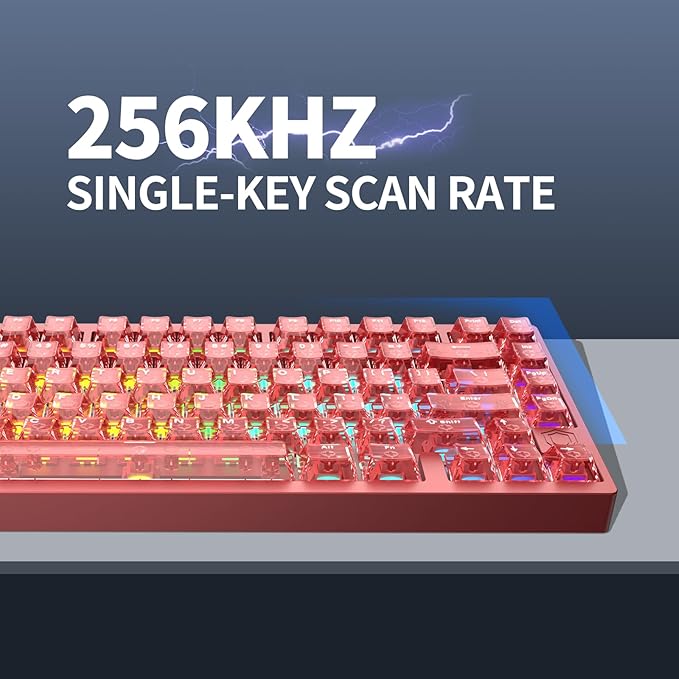 IROK MG75PRO 81 Keys Wired Magnetic Switch Mechanical Keyboard, Hall Effect, 8KHZ/ARGB/CNC Aluminum, Gasket Structure Gaming Keyboard(Red)