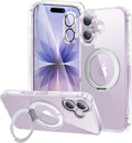 toushion 3 in 1 for iPhone 17 Case Stand |Build in Kickstand,Screen Protector *1 & Camera Lens Protector*1, Not Yellowing, Fits MagSafe, Military-Grade Protection