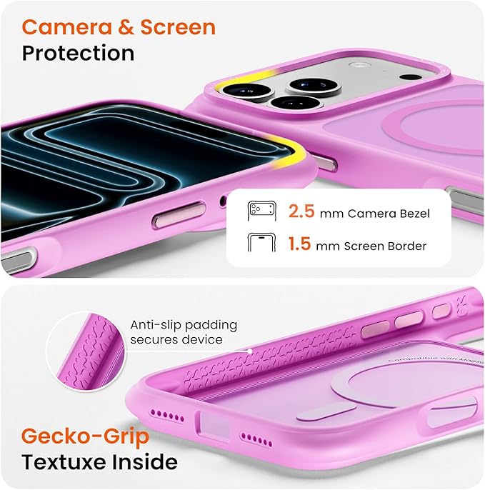 ORNARTO Magnetic for iPhone 17 Pro Max Case, 20FT Military-Grade Drop Protection, Compatible with MagSafe, Slim Shockproof Translucent Matte Phone Case for iPhone 17 Pro Max 6.9", Cherry Blossom