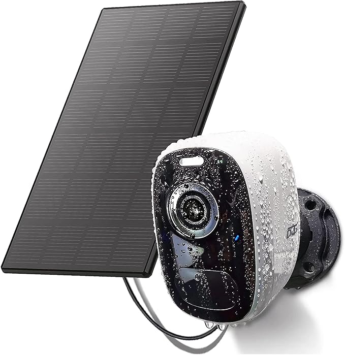 DCT Solar Camera Outdoor Magnetic: Wireless WiFi 4MP Security Camera Battery Powered PIR/AI Motion Detection Two-Way Talk Spotlight Siren Alarm IP66 Waterproof Cloud/SD Storage