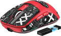MANBASNAKE Attack Shark X3 Pro 4K/8K Hz Mouse, 59g Superlight BT/2.4G Wireless/Wired Gaming Mouse, PixArt PAW3395 Gaming Sensor, 26000 DPI, Griptape, Programmable Buttons for Win11/Xbox/PS/Mac(Red)