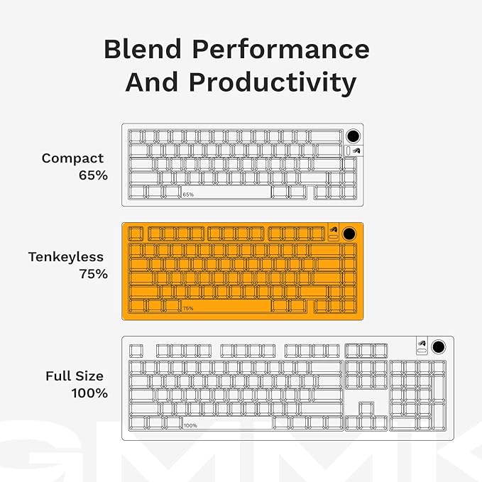Glorious Gaming - GMMK 3 PRO HE: Rapid Trigger Keyboard, Hall Effect, Custom Modular Aluminum Body, 8K Polling Rate, Hotswap MX & Magnetic Switches, Modular Gasket System, ANSI 75% Tenkeyless (Black)