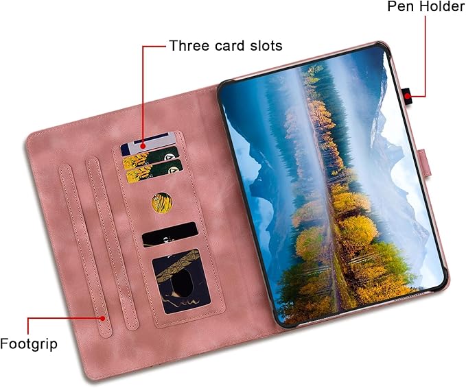 Case for iPad Air 3rd Generation 2019 / iPad Pro 10.5 Inch 2017, Auto Wake/Sleep Supports Pencil Holder Magnetic Clasp Stand Cover, Pink